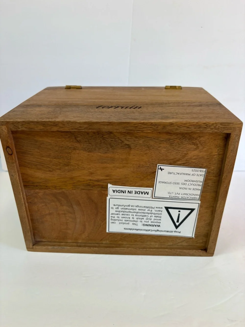 NWT Anthropologie Terrain Mushroom Seed Storage Box